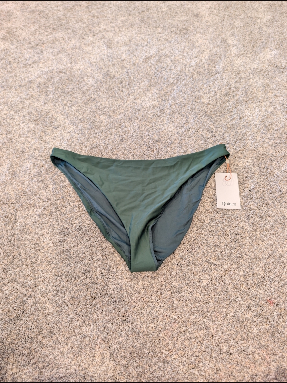 Quince Forest Green Italian Bikini Bottom Brief Style XL NWT